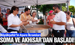 Büyükşehir'in aşure kazanları Soma ve Akhisar'da kaynadı