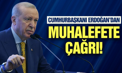 Cumhurbaşkanı Erdoğan'dan muhalefete çağrı!