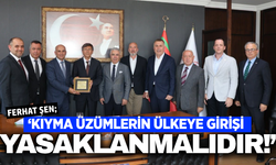 Ferhat Şen; "Kıyma üzüm ithalatı tamamen yasaklanmalı"