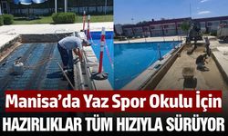 Manisa'da yüzme havuzu yaza hazır