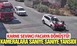 15 yaşındaki sürücünün kullandığı otomobil motosiklete çarptı :Sürücüsü yaşam savaşı veriyor