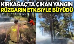 Kırkağaç'ta makilik alanda başlayan yangın ormana sıçradı