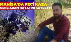 Manisa'da otomobil elektrikli bisiklete çarptı
