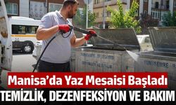 Manisa'da çöp koyteynerlerinde dezenfeksiyon ve bakım çalışmaları sürüyor
