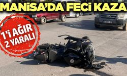 Manisa’da otomobil ile motosiklet çarpıştı: 1’i ağır 2 yaralı