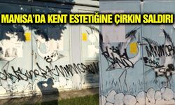 Manisa Büyükşehir'in sanat projesi vandalların hedefi oldu