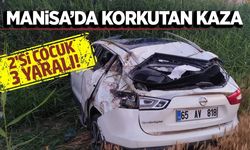 Manisa'da kamyon ile otomobil çarpıştı: 2'si çocuk 3 kişi yaralandı
