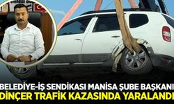 Manisa'da lastiği patlayan otomobil refüje çarptı: Sendika Başkanı Devrim Dinçer yaralandı
