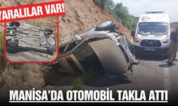 Manisa’da otomobil takla attı