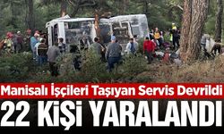 Manisa'dan İzmir'e işçi taşıyordu: Devrilen işçi servisinde çok sayıda yaralı var