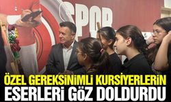 Manisa'da özel gereksinimli kursiyerlerden yıl sonu sergisi