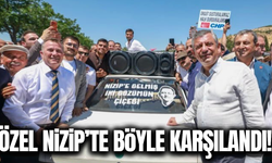 Özgür Özel'e Nizip'te sıcak karşılama!