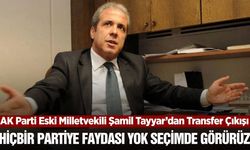Şamil Tayyar’dan "Vekil Transferi" Çıkışı: "Hiçbir Partiye Faydası Yok, Seçimde Görürüz!"