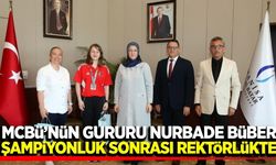 Dünya şampiyonu Büber’den Rektör Kibar’a ziyaret
