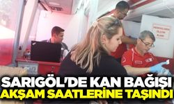 Sarıgöl'de kan bağışı kampanyası gecede devam ediyor