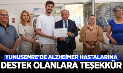 Yunusemre'de alzheimer hastalarına umut olan gençlere anlamlı teşekkür!