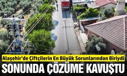Alaşehir'de 3 mahalleyi birbirine bağlayan yol yenilendi