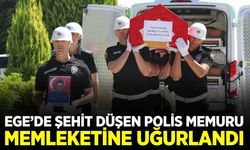 Ege'ye şehit ateşi düştü: Polis memuru memleketine uğurlandı