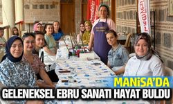 Manisa'da ebru sanatı atölyesi yoğun ilgi gördü