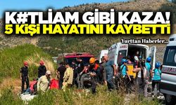 Otomobil uçuruma yuvarlandı! 5 ölü