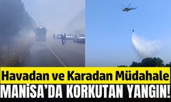 Manisa'da Korkutan Ot Yangını: Karayolunu Dumanlar Kapladı!