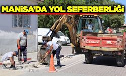 Manisa'da yol ve kaldırımlar yenileniyor