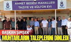 Başkan Şimşek muhtarlarla bir araya geldi