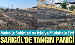 Sarıgöl'de otluk alanda yangın paniği!