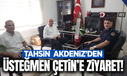 Tahsin Akdeniz'den yeni İlçe Jandarma Komutanı Çetin’e ziyaret