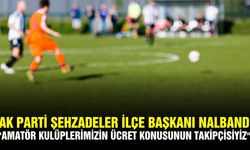 Başkan Nalband: "Amatör kulüplerimizin ücret konusunun takipçisiyiz"