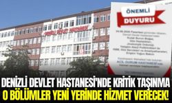 Denizli İl Sağlık Müdürlüğü'nden önemli duyuru: "Taşınıyor"
