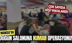 Manisa'da düğün salonuna kumar baskını: Çok sayıda kişi suçüstü yakalandı