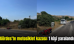 Gördes’te motosiklet hafif ticari araca arkadan çarptı: 1 yaralı