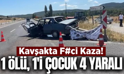 Kütahya'da iki otomobil çarpıştı: 1 ölü, 4 yaralı