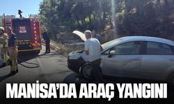Manisa'da araç yangını: Ekiplerden hızlı müdahale