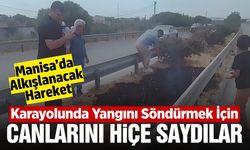 Manisa'da araçtan atılan izmarit az kalsın büyük bir yangına neden oluyordu