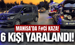 Manisa'da hafif ticari araç ile otomobil çarpıştı: 6 yaralı