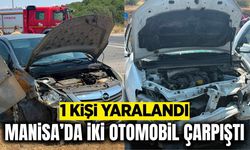Manisa'da otomobillerin çarpıştığı kazada 1 kişi yaralandı