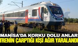 Manisa'da trenin çarptığı kişi ağır yaralandı