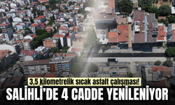 Salihli’de 4 caddeye sıcak asfalt: Yol ve kaldırımlar yenileniyor