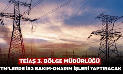 TEİAŞ, Manisa ve İzmir’de Bakım-Onarım Çalışması Yaptıracak