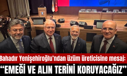 Bahadır Yenişehirlioğlu’ndan üzüm üreticisine mesaj: Emeğini korumaya devam edeceğiz