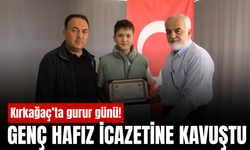 Kırkağaç’ta gurur! Kur’an-ı Kerim’i ezberledi, icazetini aldı!