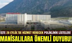 Şehir Hastanesi ve Merkezefendi'de güncel poliklinik listeler açıklandı