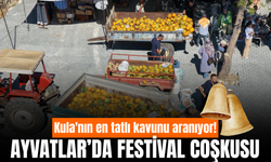 Kula’da “en tatlı kavun” yarışı! Ayvatlar’da lezzetler yarıştı