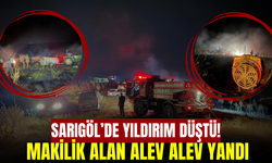 Sarıgöl’de Yıldırım Makilik Alanda Yangın Çıkardı