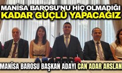 Manisa Barosu Başkan Adayı Can Adar Arslan projelerini açıkladı: “Manisa Barosu’nu hiç olmadığı kadar güçlü yapacağız”