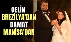 Manisa'da Brezilyalı gelin ile Türk damadın düğünü