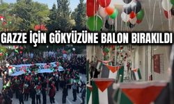 Manisa’da Gazze için gökyüzüne umut balonları bırakıldı
