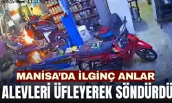 Manisa'daki tamirhanede şaşırtan görüntü: O anlar kamerada